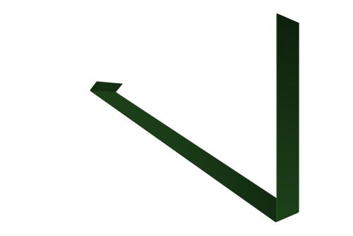 Планка примыкание верхнее к трубе фальц 0,45 Drap ST RAL 6005 зеленый мох | Металлобаза Волхонка