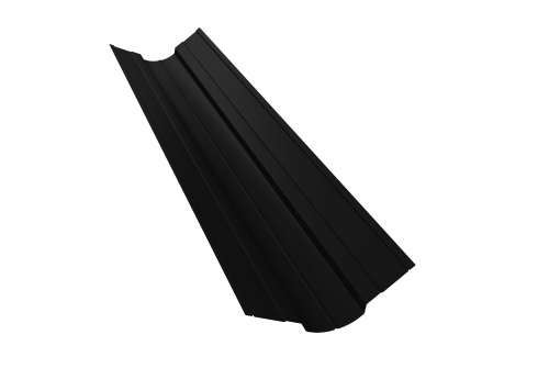 Планка ендовы верхней фигурной 70x70 0,5 GreenCoat Pural BT, matt RR 33 черный (RAL 9005 черный) | Металлобаза Волхонка