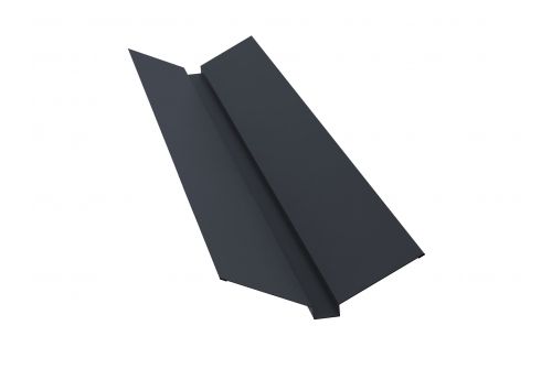 Планка ендовы верхней 115х30х115 0,5 Atlas с пленкой RAL 7024 мокрый асфальт | Металлобаза Волхонка