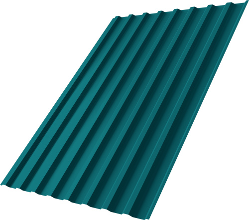 Профнастил С20B 0,45 ПЭ с пленкой RAL 5021 водная синь | Металлобаза Волхонка