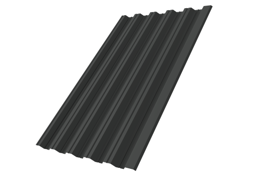 Профнастил НС35R 0,5 PurLite матовый RAL 7016 антрацитово-серый | Металлобаза Волхонка