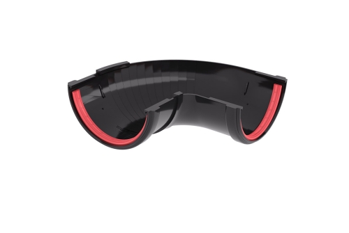 Угол желоба составной 90-150 град.Классика 120 ПВХ Grand Line графит (RAL 7024) | Металлобаза Волхонка