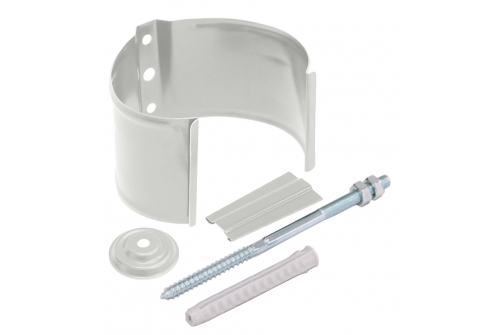 Кронштейн трубы Grand Line на кирпич 90мм RAL 9003 сигнальный белый | Металлобаза Волхонка