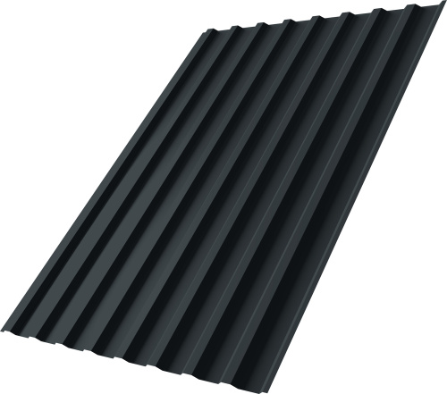 Профнастил С20B 0,5 Velur RAL 7016 антрацитово-серый | Металлобаза Волхонка