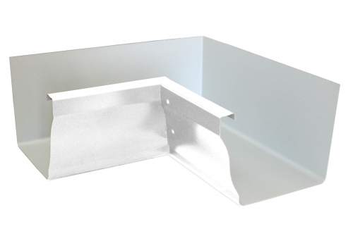 Угол желоба внутренний Vortex 90гр 127мм RAL 9003 | Металлобаза Волхонка