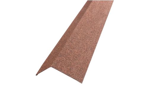 Планка карнизная Grand Line c гранулятом для мягкой кровли 100*65 красная | Металлобаза Волхонка