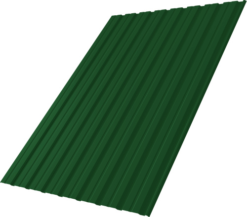 Профнастил С10R 0,45 ПЭ RAL 6002 лиственно-зеленый | Металлобаза Волхонка