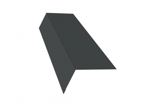 Планка карнизная широкая 100х85 0,45 PE с пленкой RAL 7005 мышино-серый | Металлобаза Волхонка