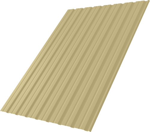 Профнастил С10R 0,4 ПЭ RAL 1014 слоновая кость | Металлобаза Волхонка
