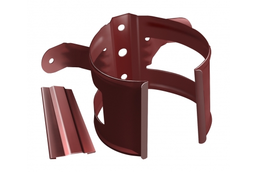 Кронштейн трубы на дерево 90мм RR 29 красный | Металлобаза Волхонка