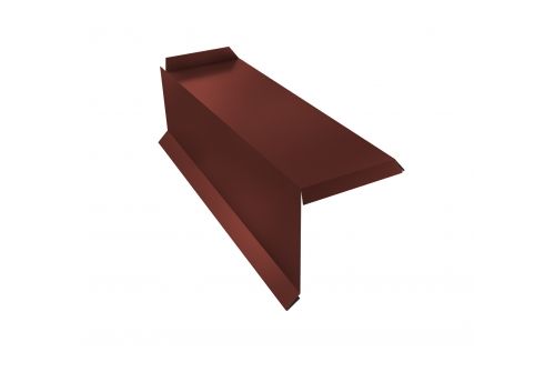 Планка торцевая сегментная 30мм Левая 0,5 Velur RAL 3009 оксидно-красный | Металлобаза Волхонка