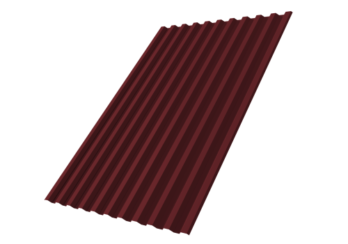 Профнастил С21R 0,4 ПЭ RAL 3005 красное вино | Металлобаза Волхонка