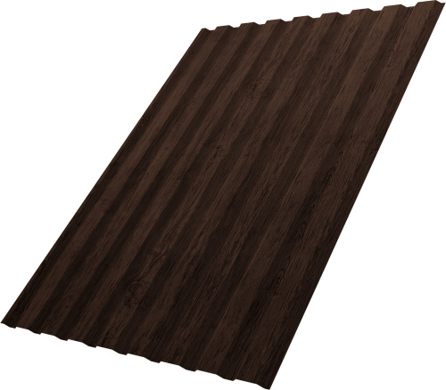 Профнастил С20A 0,45 Принт Премиум с пленкой Античный дуб TwinColor | Металлобаза Волхонка