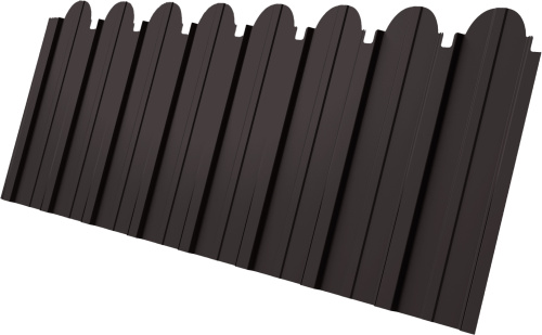 Профнастил C10A фигурный 0,5 Velur RR 32 темно-коричневый | Металлобаза Волхонка