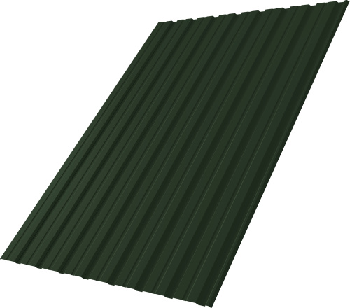 Профнастил С10R 0,5 Сатин матовый ТХ RAL 6020 хромовая зелень | Металлобаза Волхонка