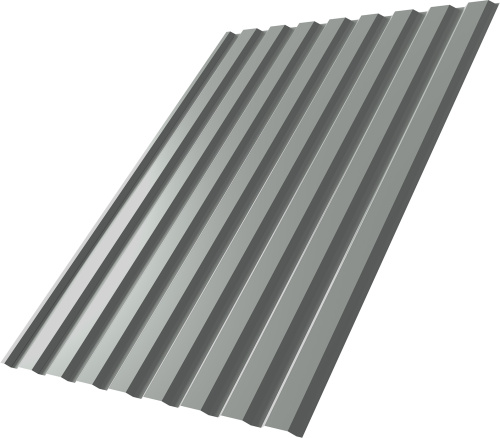 Профнастил С20A 0,45 ПЭ RAL 9006 бело-алюминиевый | Металлобаза Волхонка