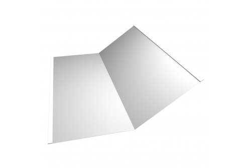 Планка ендовы нижней 300х300 0,4 PE с пленкой RAL 9003 сигнальный белый | Металлобаза Волхонка