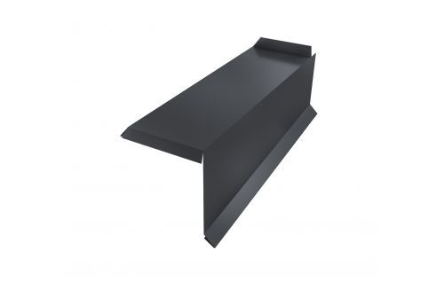 Планка торцевая сегментная 30мм Правая 0,5 GreenCoat Pural BT, matt RR 23 темно-серый (RAL 7024 мокрый асфальт) | Металлобаза Волхонка