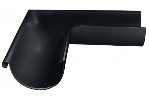 Угол желоба внешний Optima 90гр 125мм RAL 7024 мокрый асфальт | Металлобаза Волхонка