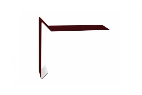 Планка ветровая для мягкой кровли 100х20х100 0,45 Drap RAL 3005 красное вино | Металлобаза Волхонка