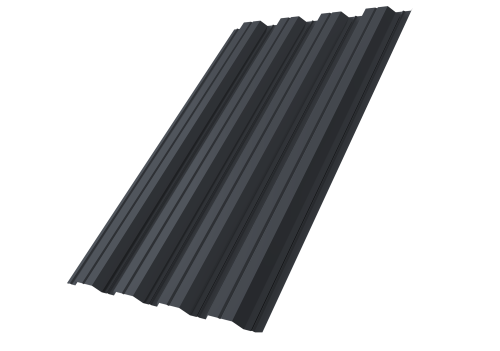 Профнастил НС44A 0,5 PurLite матовый RAL 7024 мокрый асфальт | Металлобаза Волхонка