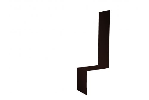 Планка примыкание боковое фальц 0,45 PE с пленкой RAL 8017 шоколад | Металлобаза Волхонка