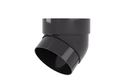 Колено трубы 67 град. ПВХ Grand Line графит (RAL 7024) | Металлобаза Волхонка