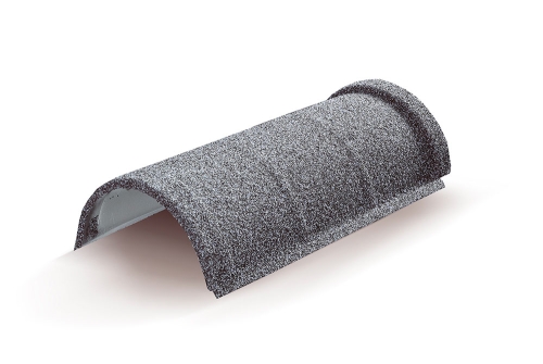 Конек полукруглый одинарный AeroDek Tradition /Firenze античный серый | Металлобаза Волхонка