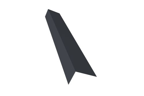 Планка на коньковый аэратор 30х20 Фартук S8 0,5 Satin с пленкой RAL 7024 мокрый асфальт | Металлобаза Волхонка