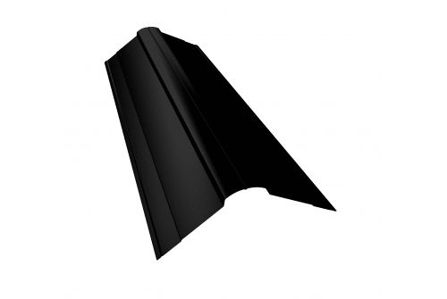 Планка конька фигурного 100x100 0,5 GreenCoat Pural BT, matt RR 33 черный (RAL 9005 черный) | Металлобаза Волхонка