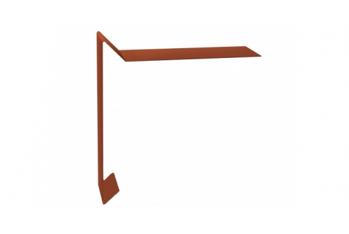 Планка ветровая для мягкой кровли 130х25х100 0,5 Velur RAL 8004 терракота | Металлобаза Волхонка