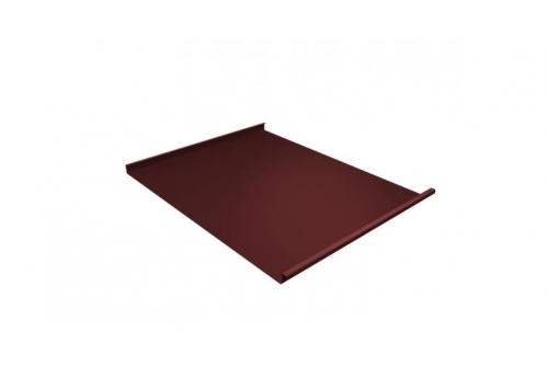 Фальц двойной стоячий 0,5 GreenCoat Pural BT, matt с пленкой на замках RR 29 красный (RAL 3009 оксидно-красный) | Металлобаза Волхонка