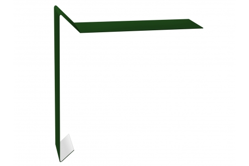 Планка ветровая для мягкой кровли 130х25х100 0,45 PE с пленкой RAL 6002 лиственно-зеленый | Металлобаза Волхонка