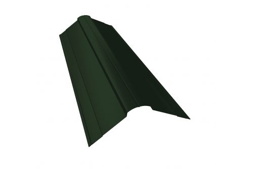 Планка конька фигурного 100x100 0,5 GreenCoat Pural BT, matt RR 11 темно-зеленый (RAL 6020 хромовая зелень) | Металлобаза Волхонка