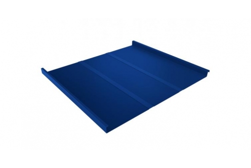 Фальц двойной стоячий Line 0,5 Satin с пленкой на замках RAL 5005 сигнальный синий | Металлобаза Волхонка