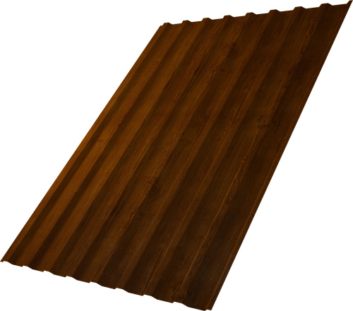 Профнастил С20B 0,45 Принт Премиум Золотой дуб насыщенный Фреш TwinColor | Металлобаза Волхонка