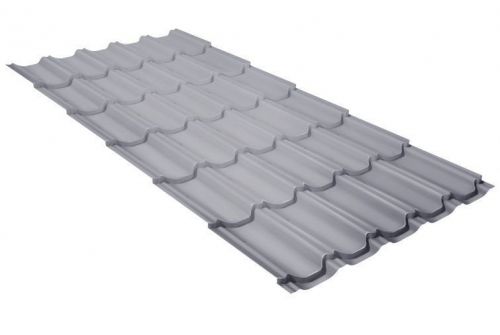 Металлочерепица квинта плюс 0,5 RAL 9006 бело-алюминиевый | Металлобаза Волхонка