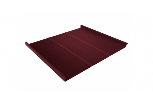 Фальц двойной стоячий Line 0,45 Drap с пленкой на замках RAL 3005 красное вино | Металлобаза Волхонка