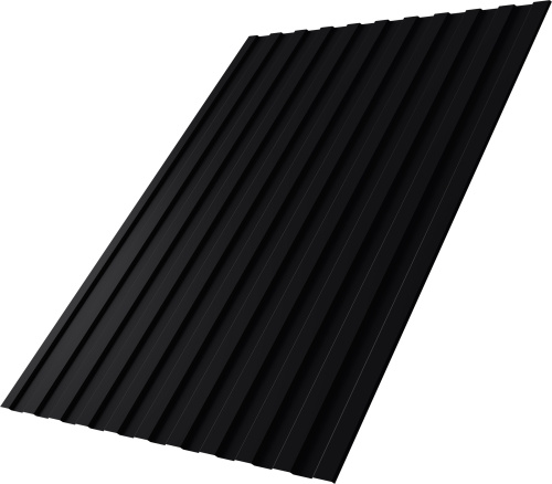 Профнастил С8A в02 0,5 PurPro матовый RAL 9005 черный | Металлобаза Волхонка