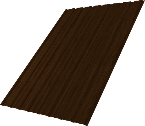 Профнастил C10B фигурный 0,45 Принт Элит Шоколадное дерево TwinColor | Металлобаза Волхонка