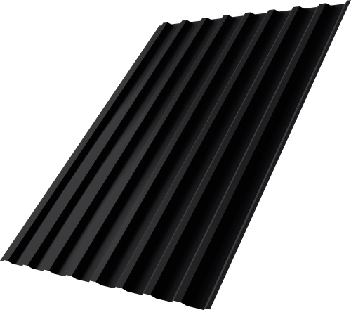 Профнастил С20B 0,5 Velur RAL 9005 черный | Металлобаза Волхонка