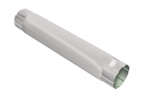 Труба круглая соединительная Optima 90мм 1м RAL 9003 сигнальный белый | Металлобаза Волхонка