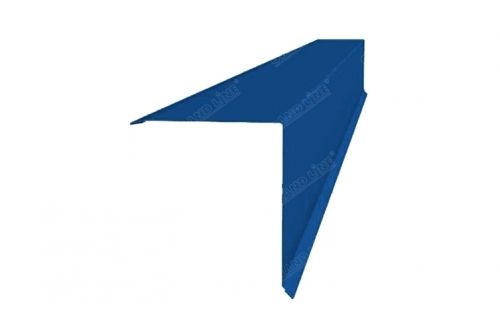 Планка конька односкатной кровли 160x160 0,4 PE с пленкой RAL 5005 сигнальный синий | Металлобаза Волхонка