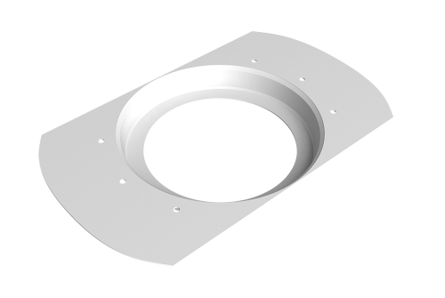 Воронка врезная круглая Vortex Project 146мм RAL 9003 сигнальный белый | Металлобаза Волхонка