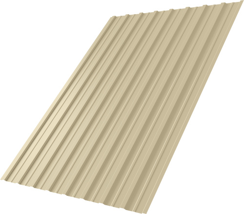 Профнастил С10A 0,45 ПЭ RAL 1015 светлая слоновая кость | Металлобаза Волхонка