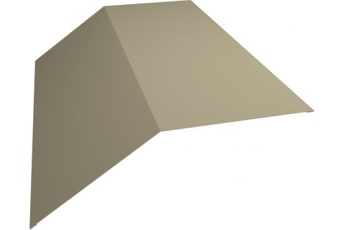 Планка конька плоского 190х190 0,5 Satin с пленкой RAL 1015 светлая слоновая кость | Металлобаза Волхонка