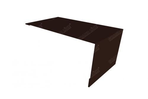 Планка мансардная 0,5 Satin с пленкой RAL 8017 шоколад | Металлобаза Волхонка