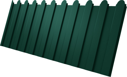 Профнастил С8A в02 фигурный 0,5 ПЭ с пленкой RAL 6005 зеленый мох | Металлобаза Волхонка