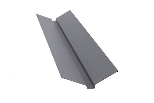Планка ендовы верхней 115х30х115 0,45 PE с пленкой RAL 7004 сигнальный серый | Металлобаза Волхонка