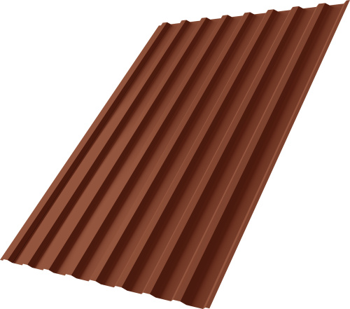 Профнастил С20B 0,45 ПЭ с пленкой RAL 8004 терракота | Металлобаза Волхонка